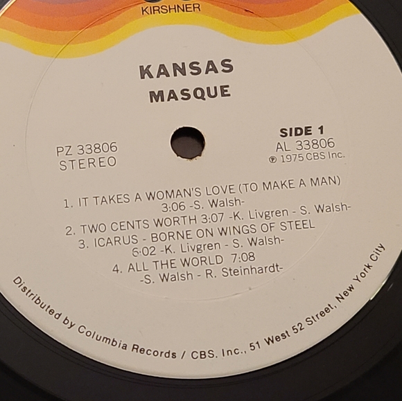 Kansas Masque vintage vinyl record album black white LP GUC - Picture 11 of 11